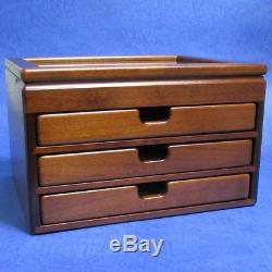 F S Wooden Stationery Fountain Pen Case Display 40 Slot Collection