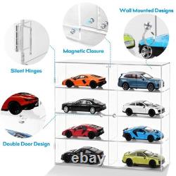 1 24 Diecast Car Display Case Clear Acrylic Showcase & Storage Organizer Wa