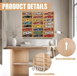 1/24 Scale Diecast Display Case Wooden 29x24Inch for 124 Diecast Toy Model Cars