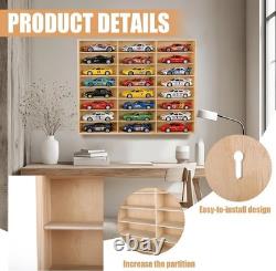 1/24 Scale Diecast Display Case Wooden 29x24Inch for 124 Diecast Toy Model Cars
