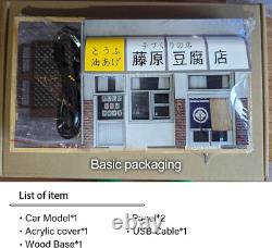 1/32 Scale LED Fujiwara Toufu Store Scene Model Car Acrylic Display Case