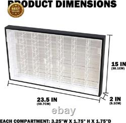 1/64 Diecast Hot Toy Car Display Case 56 Slot Wall Mount Storage Cabinet Rack