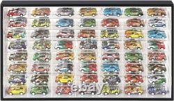 1/64 Scale Diecast Car Display Case 56 Slots Wall Mount Cabinet UV Protection