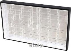 1/64 Scale Diecast Car Display Case 56 Slots Wall Mount Cabinet UV Protection
