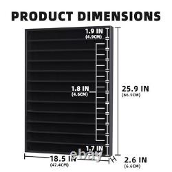 1 64 Scale Display Case Wall Mount Black 12 Shelf Diecast Car Storage Cabinet