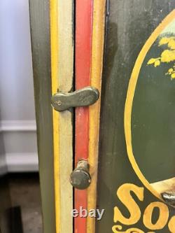 1-vintage East Sussex Golf Society Storage Display Case Cabinet 38x 14.5x 10