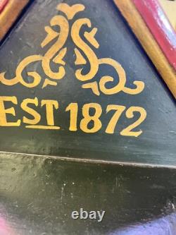 1-vintage East Sussex Golf Society Storage Display Case Cabinet 38x 14.5x 10