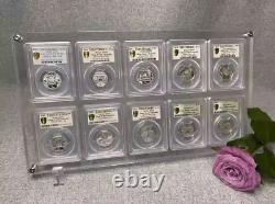 10 Grids Acrylic Display Frame Show Case Storage Box For NGC/PCGS/ICG Holder