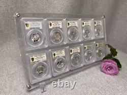 10 Grids Acrylic Display Frame Show Case Storage Box For NGC/PCGS/ICG Holder