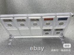 10 Grids Crystal Acrylic Display Frame Show Case Storage Box For NGC/PCGS Holder