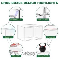 10 Pack Acrylic X-Large Sneaker Shoe Storage Display Case Shoe Boxes Clear Pl
