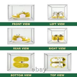 10 Pack Acrylic X-Large Sneaker Shoe Storage Display Case Shoe Boxes Clear Pl