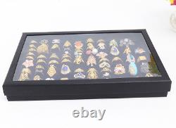 100 Slots Jewelry Ring Display Organizer Tray Holder Earrings Storage Box Case