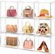 10Pack Purse Organizer for Closet Clear Acrylic Display Case Handbag Storage