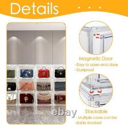 10Pack Purse Organizer for Closet Clear Acrylic Display Case Handbag Storage