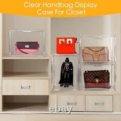 10Pack Purse Organizer for Closet Clear Acrylic Display Case Handbag Storage