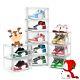 10Pack Shoe Display Case, Shoe Boxes Clear Stackable Sneaker Storage Box Clos