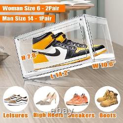 10Pack Shoe Display Case, Shoe Boxes Clear Stackable Sneaker Storage Box Clos