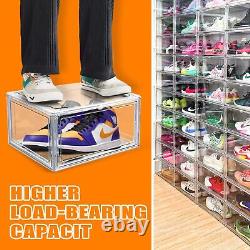 10Pack Shoe Display Case, Shoe Boxes Clear Stackable Sneaker Storage Box Clos