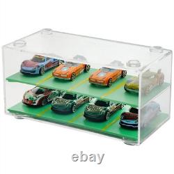 10Pcs/Set Acrylic Display Case 1/64 Scale Toy Car Desktop Storage Box Showcase