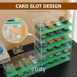 10Pcs/Set Acrylic Display Case 1/64 Scale Toy Car Desktop Storage Box Showcase