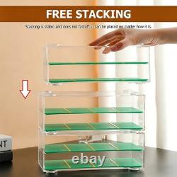 10Pcs/Set Acrylic Display Case 1/64 Scale Toy Car Desktop Storage Box Showcase