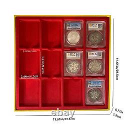 10X Cardboard Display Storage Box Case for 12Certified PCGS NGC Coin Slab Holder