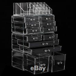 12-Drawers Makeup Cosmetic Jewelry Organizer Large Storage Display Boxes Case