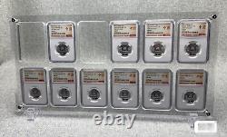 12 Grids Acrylic Display Frame Showcase Storage Box For NGC/PCGS Coin Holder