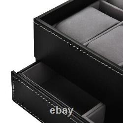 12 Grids Dual Layers Watch Display Storage Case Watch Jewelry Box GIB