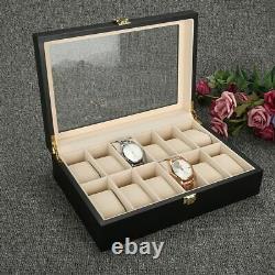 12 Grids Watch Display Box Wrist Watch Display Storage Case Gift Box