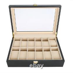 12 Grids Watch Display Box Wrist Watch Display Storage Case Gift Box