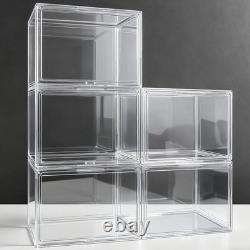 12 Pack X-Large Acrylic Purse Storage Display Case 14.1X8.9X10.6'', Size 15 Clear