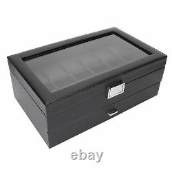 12 Slots Watch Storage Box Jewelry Bracelet Watches Organizer Display Case Gift