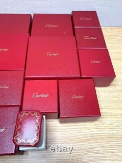 14-piece of Cartier Authentic Ring & Necklace Empty Box RED Storage Display Case