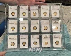 15 Grid Acrylic Display Frame Slab Showcase Storage Box For NGC/PCGS Coin Holder