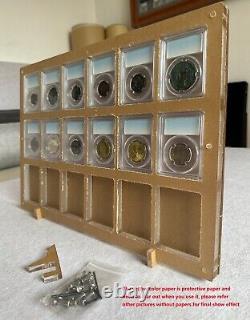 15 Grid Acrylic Display Frame Slab Showcase Storage Box For NGC/PCGS Coin Holder