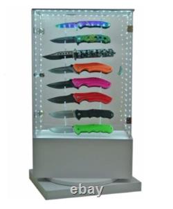 16 Piece Acrylic Knife Display Rotating Case Display Tower