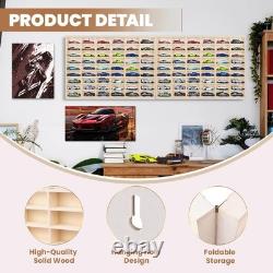 164 Model Car Wooden Display Case, 108 Grids, Storage Display Shelf, for 1/64 S