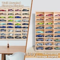 164 Model Car Wooden Display Case, 108 Grids, Storage Display Shelf, for 1/64 S