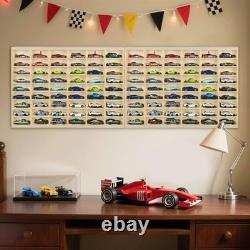 164 Model Car Wooden Display Case, 108 Grids, Storage Display Shelf, for 1/64 S