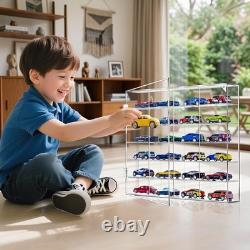 164 Scale Car Display Case Acrylic Showcase Storage Organizer 2 Pack Dustproof