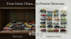 164 Scale Car Display Case Acrylic Showcase Storage Organizer 2 Pack Dustproof