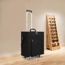 180 Pair Eyeglasses Storage Trolley Optical Frame Bag Box Organizer Display Case