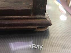 1880s Old Country Store Hickory Elastic Counter Display Case Clothing Sewing