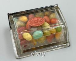 1913 Store Display SHOW CASE Figural Glass CANDY CONTAINER Antique E&A 177