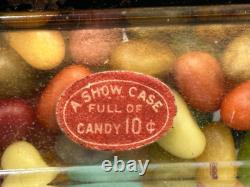 1913 Store Display SHOW CASE Figural Glass CANDY CONTAINER Antique E&A 177