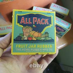 1917 Dated Full Unopened Store Display Case 24 Boxes All Pack Fruit Jar Rubbers