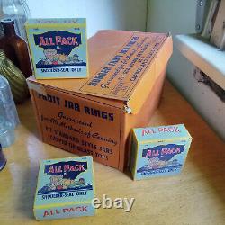 1917 Dated Full Unopened Store Display Case 24 Boxes All Pack Fruit Jar Rubbers