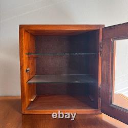 1930 Era Barbershop Antiseptic Sterilizer Storage Cabinet Medical Display Case